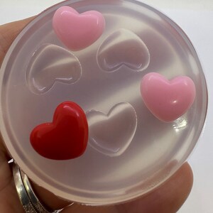 Heart Charm Cabochon Handmade Molds DIY Ceramic Silicone Heart Mold Fondant Clay Resin Soap Embed Mold
