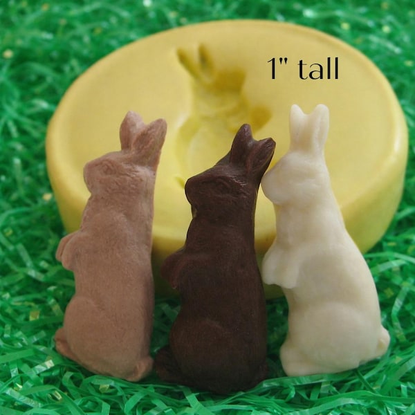 Petit moule lapin de Pâques en chocolat, petit moule miniature en argile, bricolage, breloques