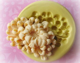 Silicone Mum Mold Flower Soap Wax Polymer Clay Molds Flexible Flowers Cabochon Mold Resin Chocolate Fondant Molds