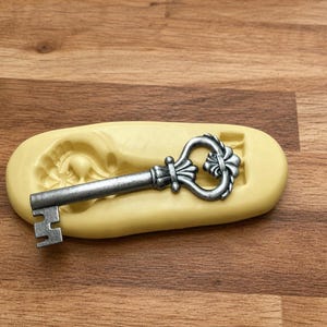 Silicone Key Mold Flower Molds Heart Key Lock Silicone Mold Fondant Clay Resin Wax Soap Embed Mould