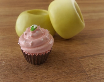 Small Cupcake Doll Size Food Molds Frosting Polymer Clay Resin Silicone Mold Jewelry Charm Cabochon