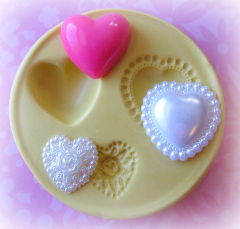 Silicone Heart Mold Cabochon Hearts Valentines Day Resin Molds Etsy