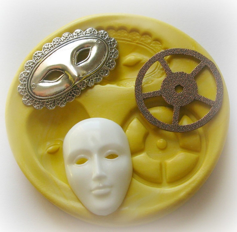 Silicone Mask Mold Mardi Gra Mold Gear Steam Punk Mold Deco Etsy