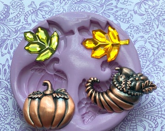 Cornucopia Mold, Silicone Molds, Leaf Mold, Pumpkin Mold, Butter Pat Molds, Polymer Clay Molds, Resin Mold, Chocolate Molds, Fondant Mold