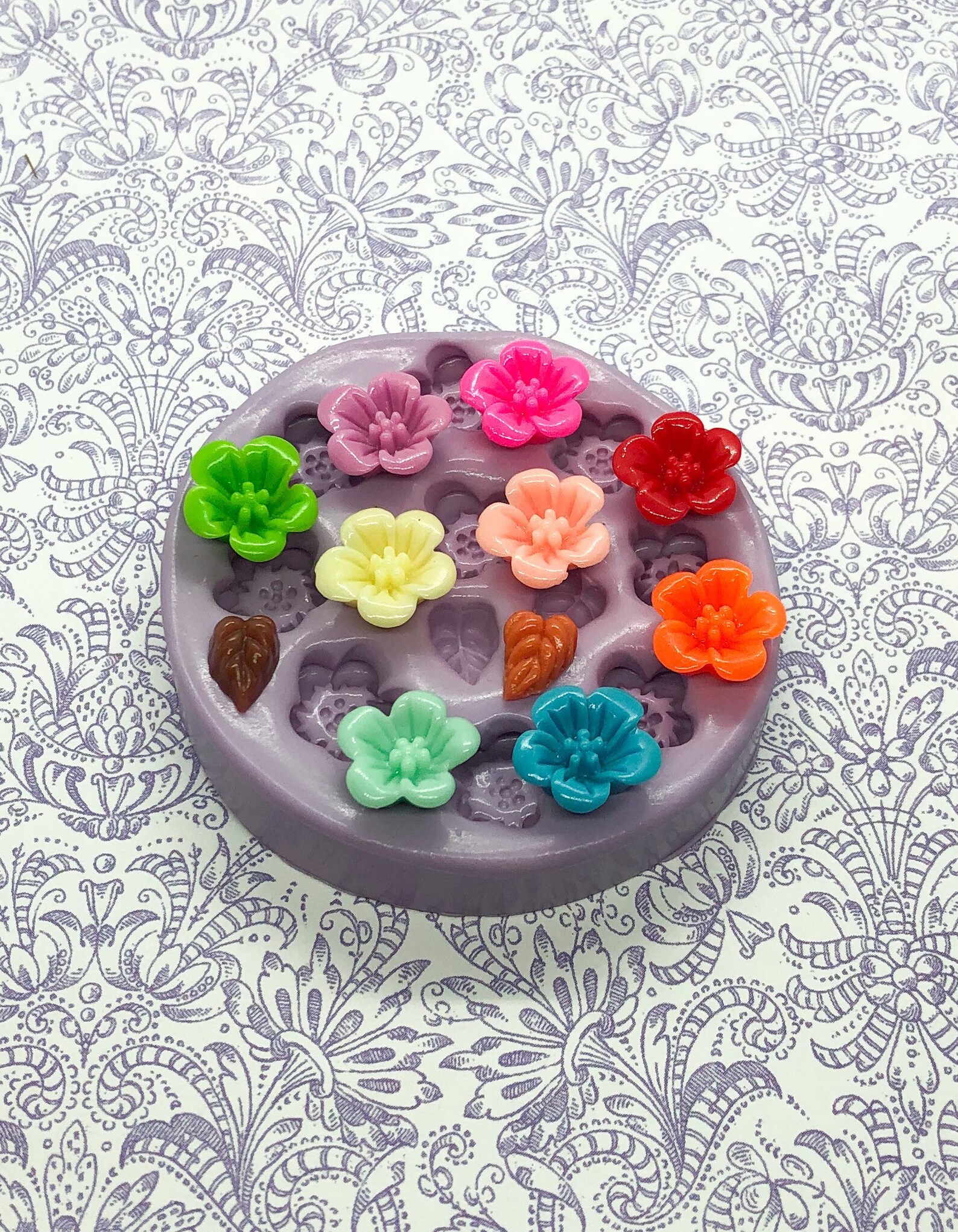 Small Flower Molds Silicone Tiny Blossom Mold 14mm Flower Etsy