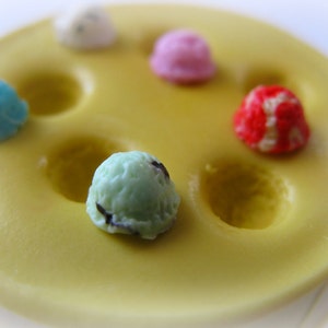 TINY 5-6mm Ice Cream Scoop Mold Kawaii Resin Polymer Clay Mold