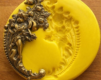 Cherub Victorian Mold Gothic Jewelry DIY Resin Clay Moulds Jewelry Mold