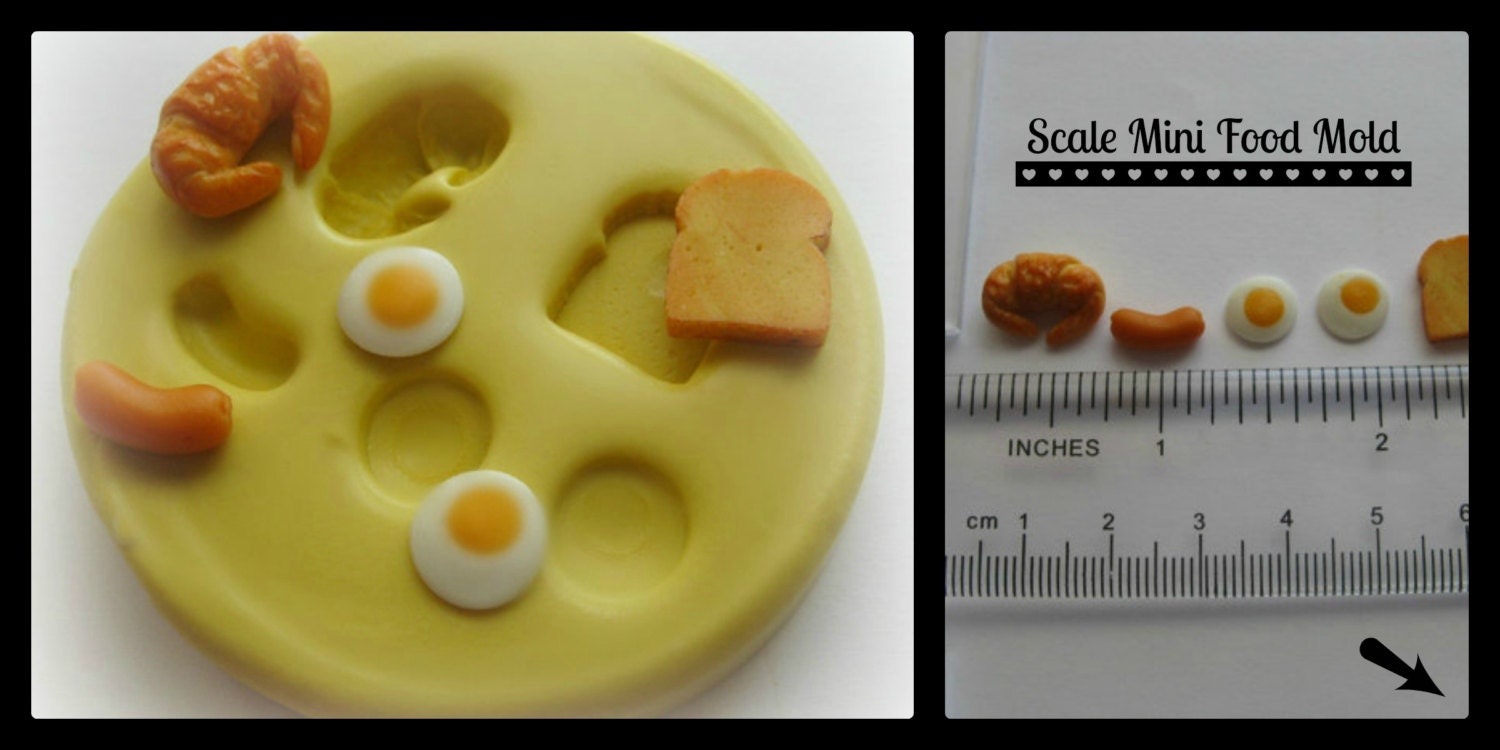 Dollhouse Food Mold // Jell-o or Bundt Cake Mold // 1:12 Scale Food //  Flexible Silicone Mold 