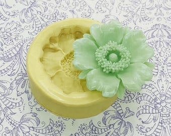 Flower Mold Silicone Blossom Flower Mold Fondant Chocolate Freeze and Fuse Molds Soap Resin Clay Molds Cabochon Molds
