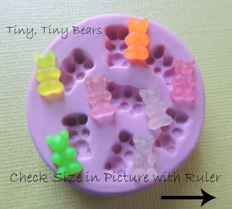 TINY Gummy Bear Mold DIY Dollhouse Bear Mold Polymer Clay Etsy