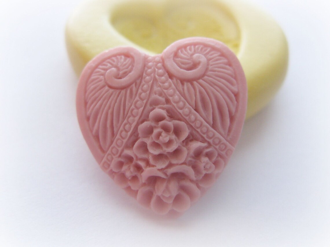 Flexible Mold Small Heart Silicone Mold Resin Polymer Clay Etsy