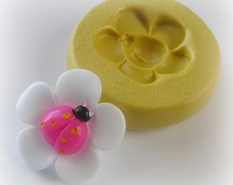 Flower Lady Bug Spring Mold Clay Resin Fondant Silicone Molds