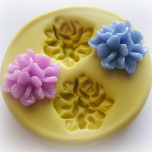 Cabochon Flower Mold Polymer Clay Flowers Cabochon Mold Resin Clay Mould image 1