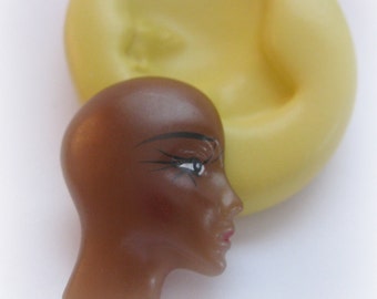 Profile Face Lady Man Mold Deco Woman Steam punk Jewelry DIY Silicone Mold