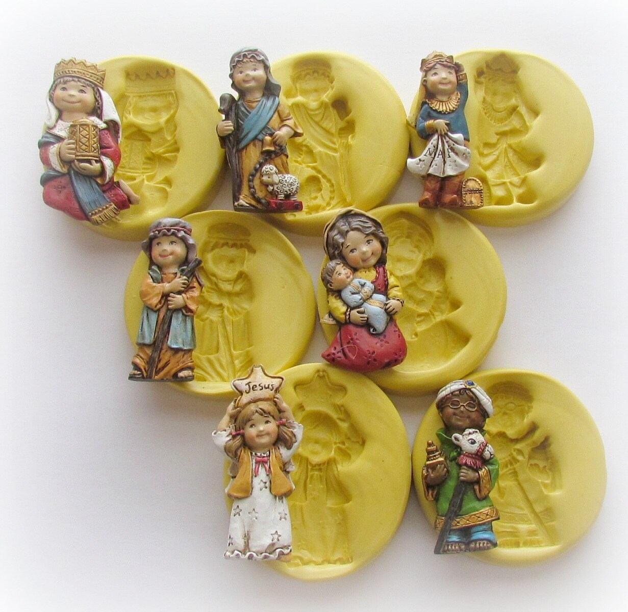 Silicone Nativity Scene Molds Mary Joseph Baby Jesus Angel Etsy