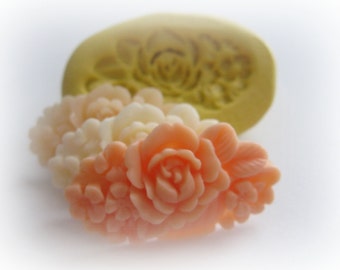 Flower Mold Resin Cabochon Jewelry Chocolate Fondant Silicone Mold Soap Wax Polymer Clay Flower Molds