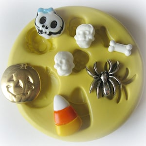 Spider Charm Mold Halloween Steampunk Resin Polymer Clay Wax Mold Mould