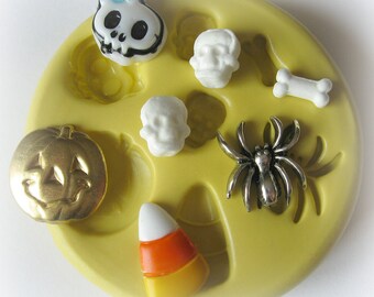 Spider Charm Mold Halloween Steampunk Resin Polymer Clay Wax Mold Mould