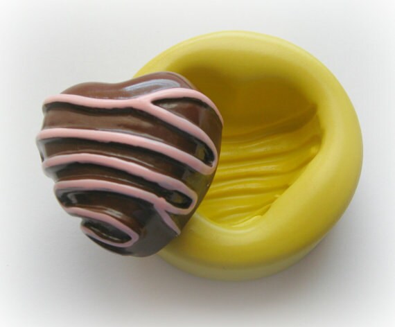 Large Candy Truffle Heart Mold Silicone Chocolate Fake Sweets Mold 