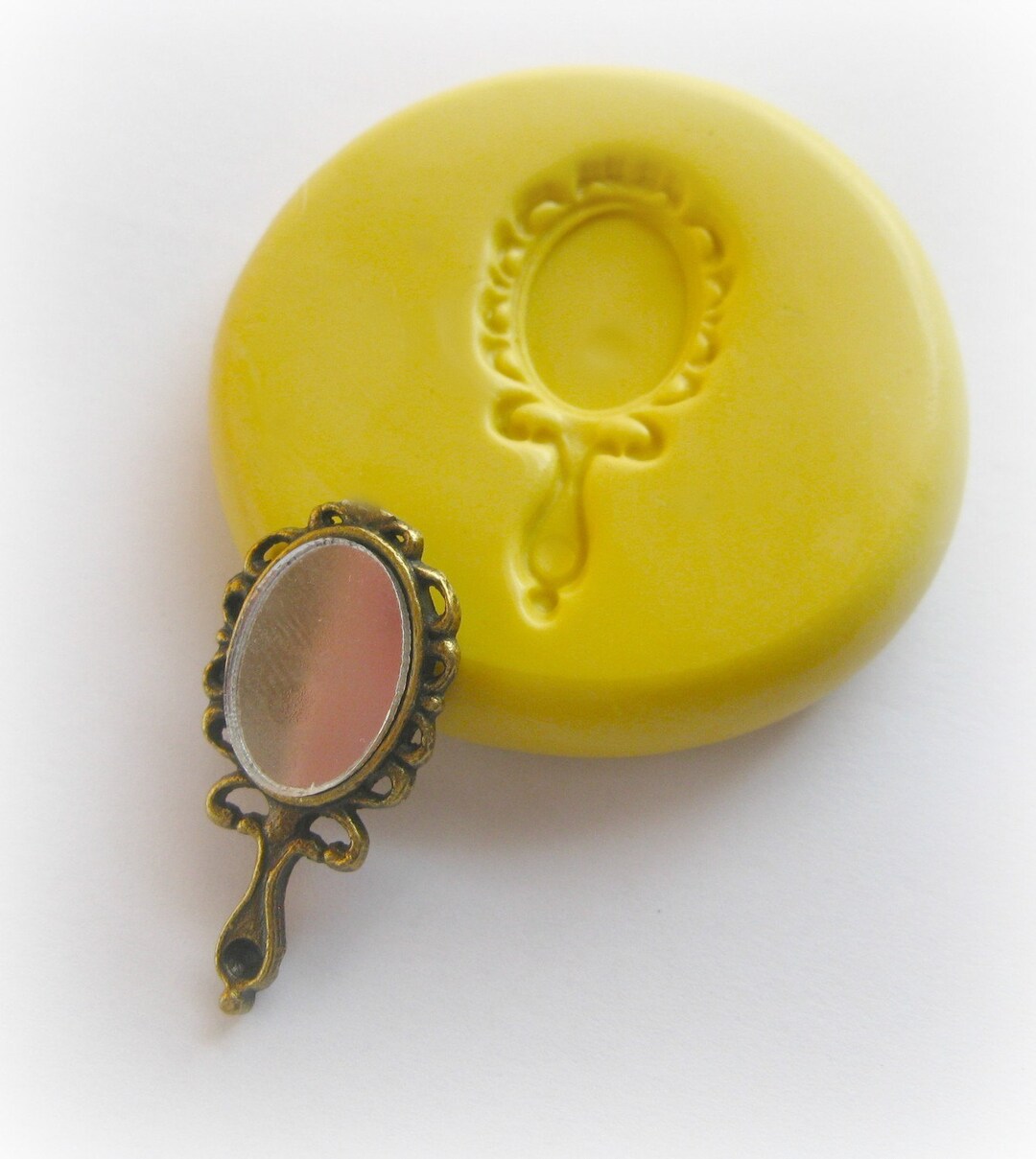 Miniature Mirror Mold, Dollhouse Mirror, Silicone Mold, Resin Mold, Polymer Clay Mold, Tiny