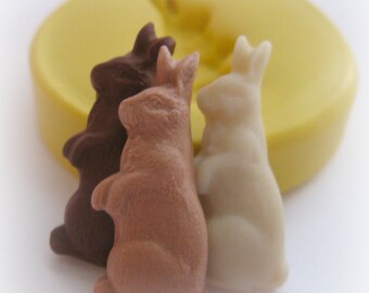 Tiny Chocolate Easter Rabbit Bunny Mold TINY Miniature Clay Resin DIY Charms Mould