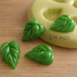 Tiny Leaves Leaf Mold Silicone Mold Make jewelry Easy Crafts Resin Polymer Clay Fondant Moulds