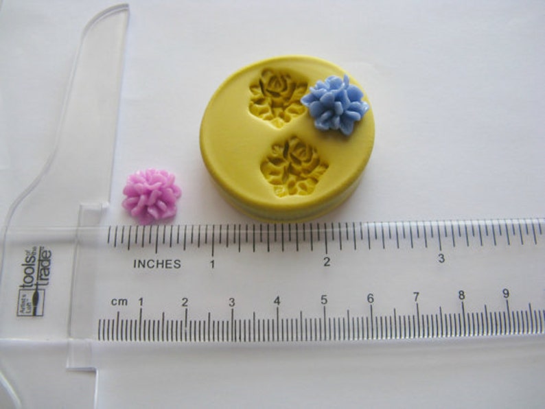 Cabochon Flower Mold Polymer Clay Flowers Cabochon Mold Resin Clay Mould image 2