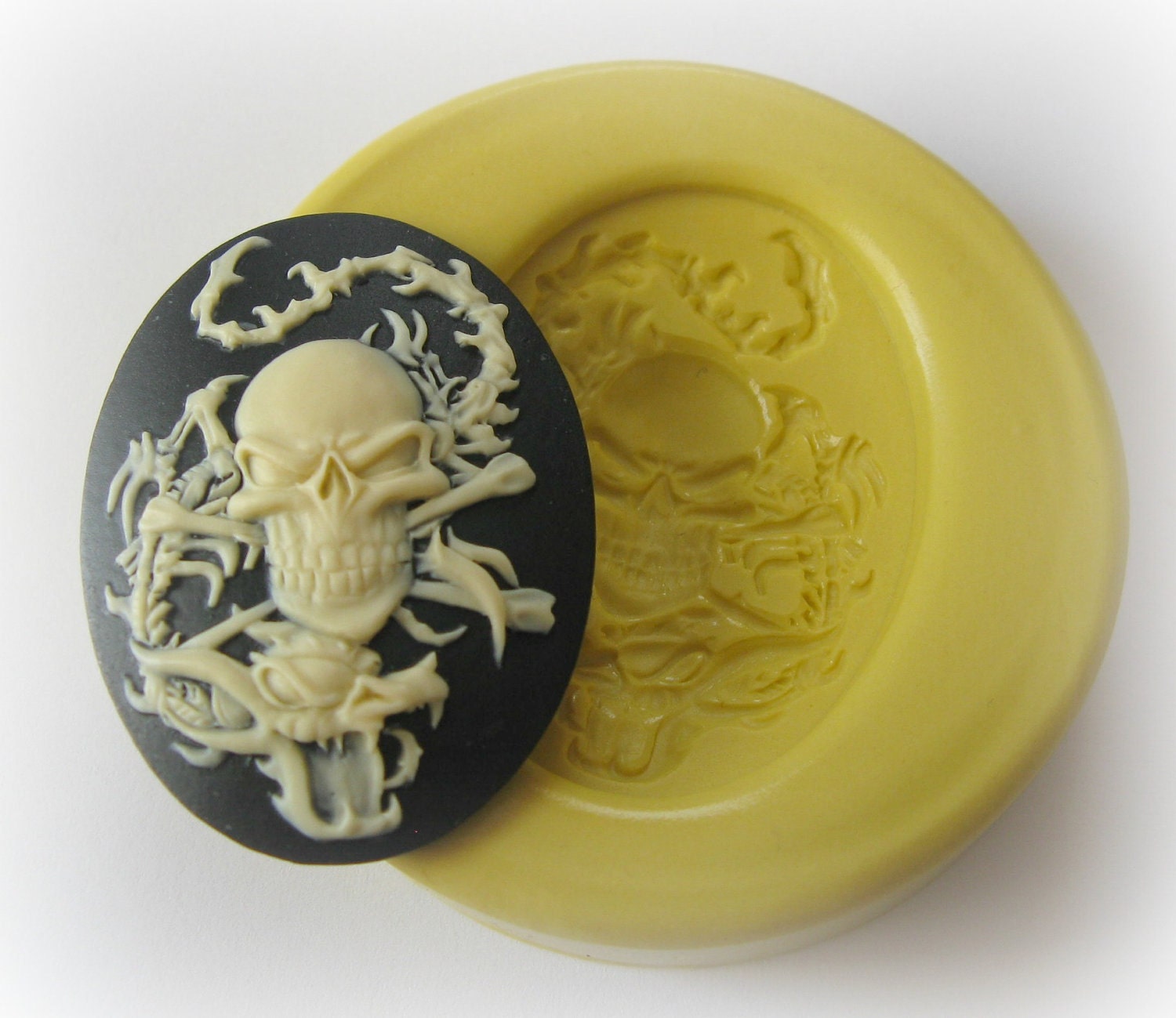 Lady Skull Cameo 30x40mm Mold Silicone Flexible Kawaii Moulds - Etsy