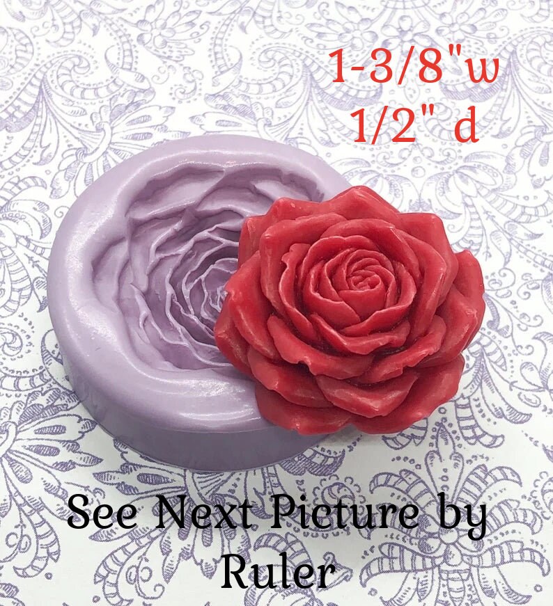 Rose Mold Silicone Flower Mold Fondant Chocolate Soap Resin Etsy