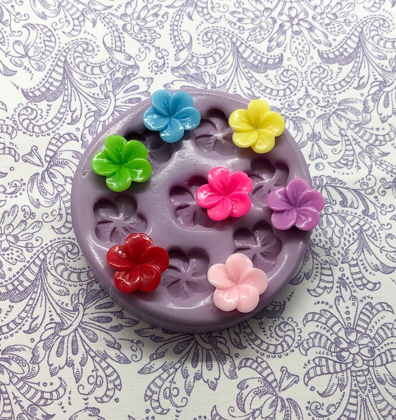 Tiny Flower Molds Silicone Tiny Rose Mold Flower Molds Resin Etsy