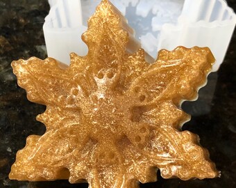 Snowflake Soap Molds Christmas Mold Mould Resin Chocolate Molds Wax Molds DIY Christmas Present Flexible Molds