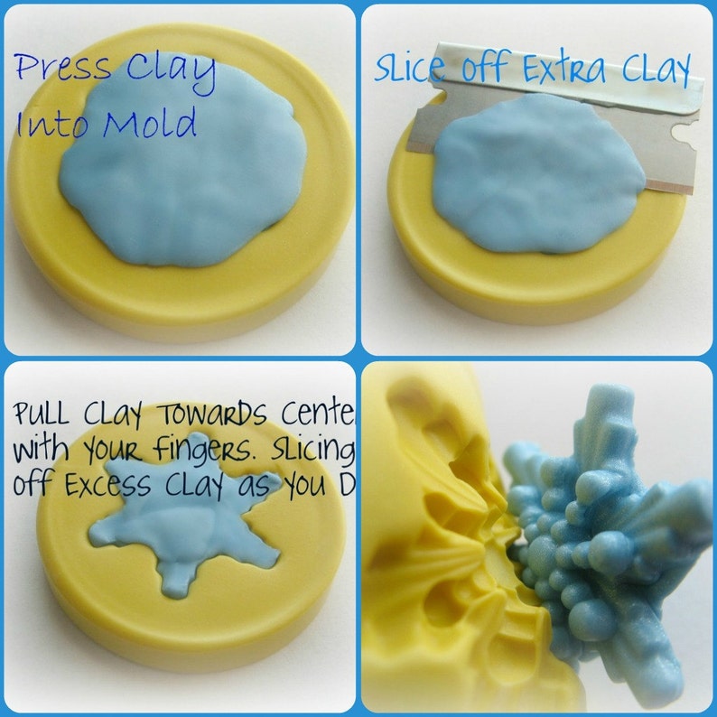 2Pcs Christmas Snowflake Silicone Molds - For Soap, Chocolate, Candles, Bath Bombs & Holiday Baking