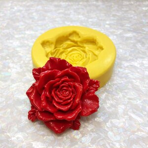 Large Rose Silicone Mold Resin Mold Flower Clay Guest Soap Wedding Favor Pendant Ornament
