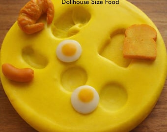 Miniature Food Mold Egg Toast Mold Mini Polymer Clay Dollhouse Molds 1:12 Fake Food Mould Bread