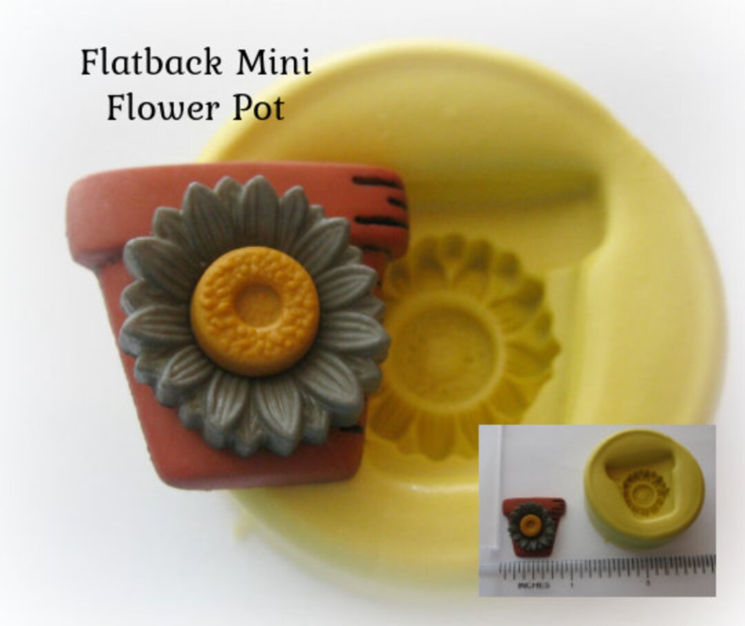 Mini Clay Pot Mold Autumn Clay Pot Sunflower Mold Fondant Resin Polymer