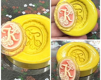 Monogram Butter Pat Mold, Silicone Mold, Letter Mold, Alphabet Fondant Mold, Butter Mold, Resin, Polymer Clay Mold, Monogrammed, Silicone