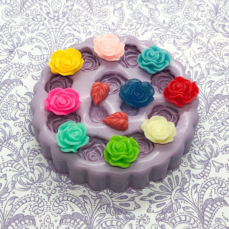 Small Rose Molds Silicone Tiny Rose Mold 10mm Flower Molds Etsy