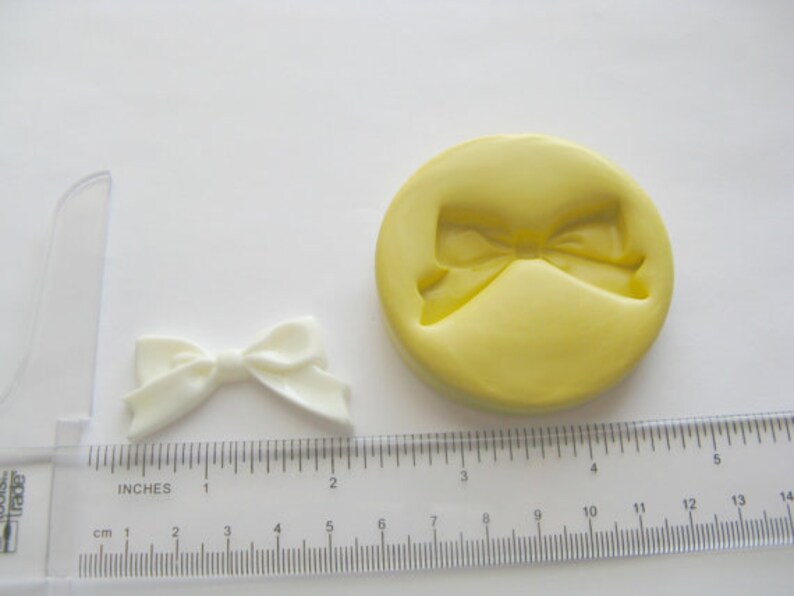 Fondant Bow Mold Mould Resin Clay Fondant Wax Soap Jewelry Charms Flexible Molds image 2