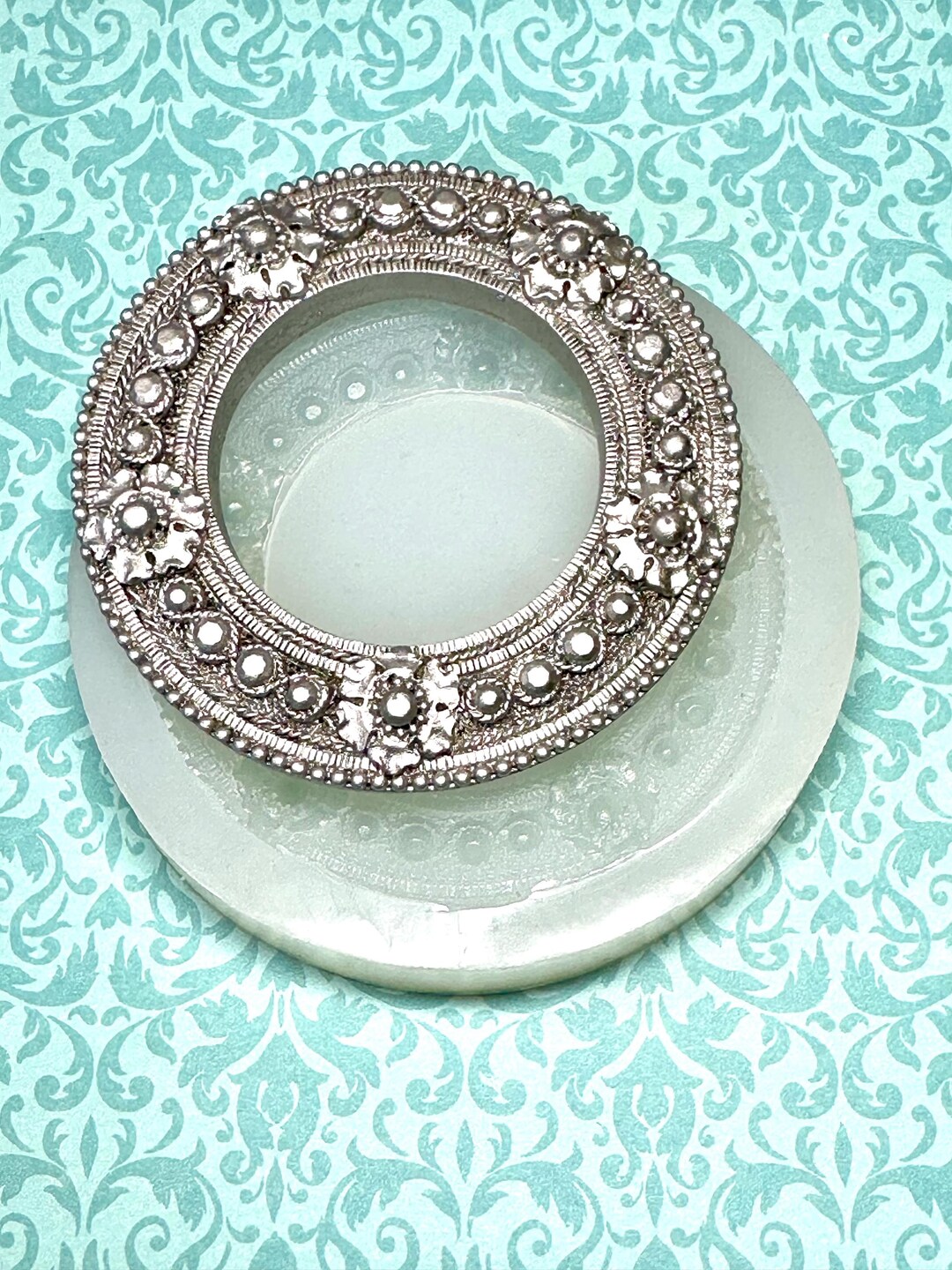 Silicone Frame Mold Cake Decorating Ceramics Fondant Resin Picture ...