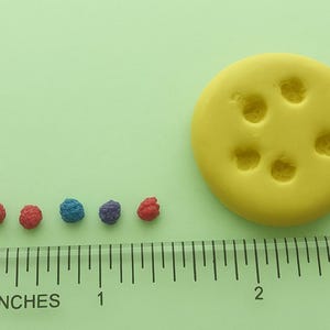 Tiny Berry Mold DIY Raspberry Blueberry Pie Berry Mold Clay Resin Moulds