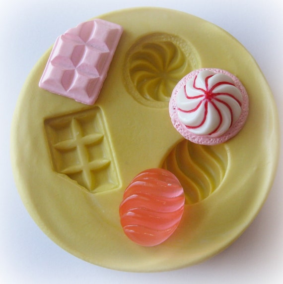 Tiny Food Mold Candy Bar Dollhouse Christmas Mint Mold Kawaii Resin Polymer  Clay Mold 