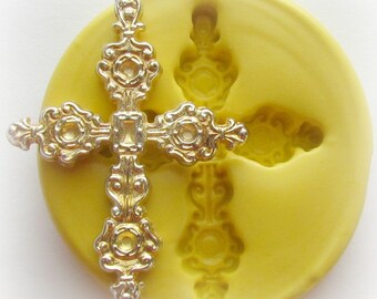 Cross Silicone Mold Resin Polymer Clay Mould