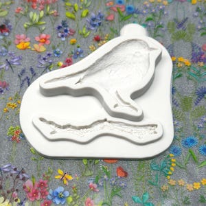 Silicone Bird Mold Branch Freeze and Fuse Ceramic Molds Resin Polymer Clay Easy Craft