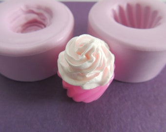 Doll Size Cupcake Mold Silicone Cupcake Charm Mold Kawaii Silicone Mold Miniature Food Mould Fake Frosting