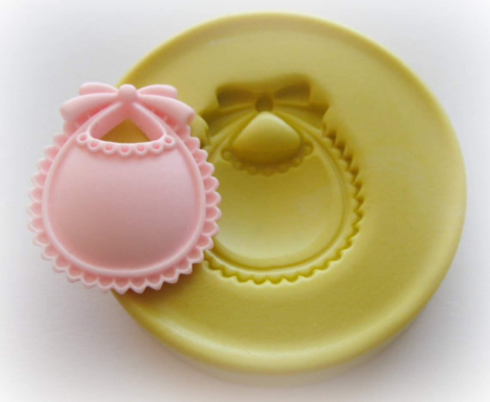 Silicone Molds Baby Bib Fondant Mold Clay Resin Foot Mould Etsy