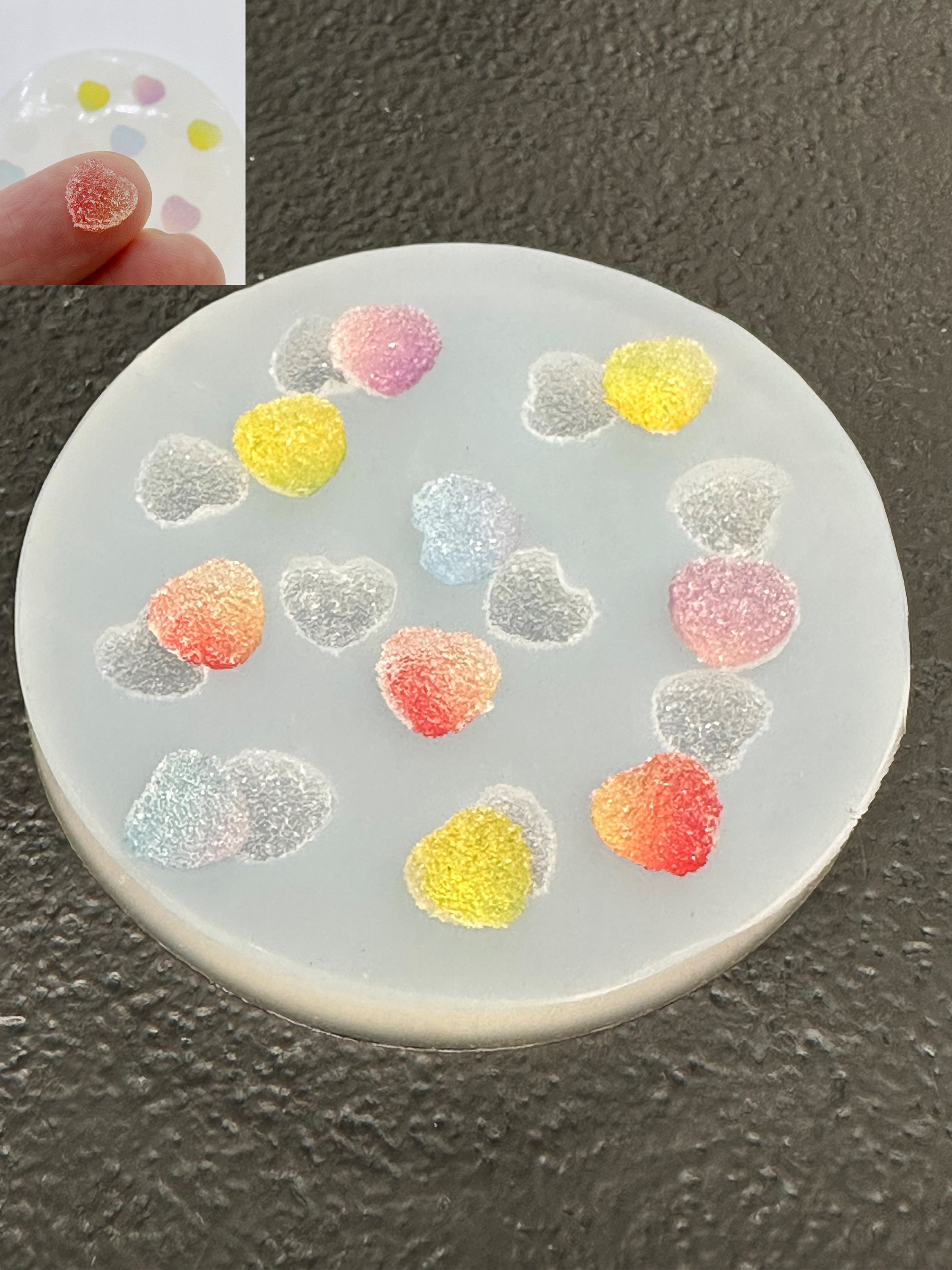 Mini Heart Silicone Mold (50 Cavity) | Small Shaker Bits DIY | Tiny  Embellishment Mould | Kawaii Resin Art Supplies (9mm x 8mm)