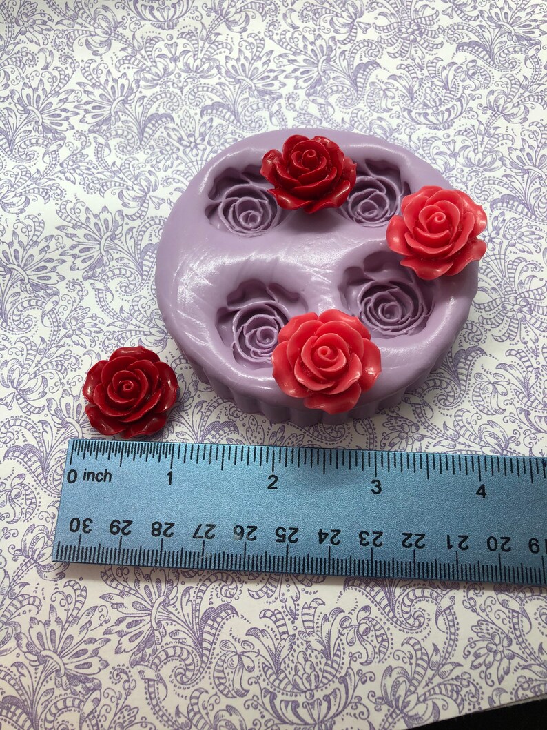 Rose Molds Silicone Rose Mold Flower Molds Resin Cabochon Etsy