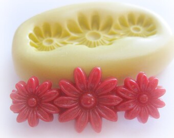 Daisy Cluster Flower Mold Mould Clay Resin Cabochon DIY Magnet Brooch Polymer Clay Mould