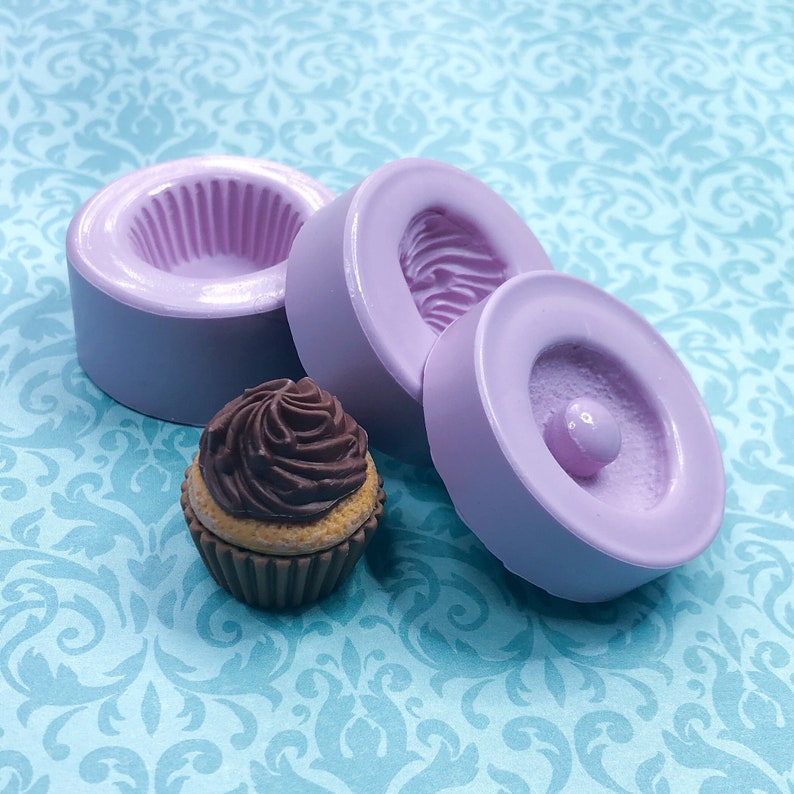 Cupcake Mold Cupcake Cabochon Molds Polymer Clay Mold Resin Etsy