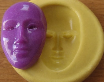 Small Mask Mold Polymer Clay Molds Fondant Chocolate Resin Soap Embed Carnival Jewelry DIY Silicone Mold
